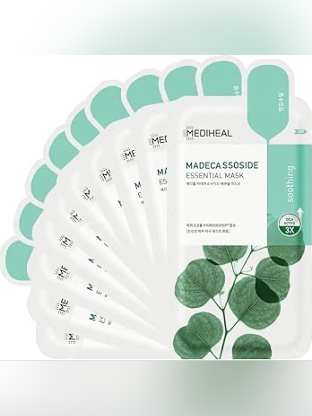 Mediheal Madecassoside Essential Mask 10 PACK Cica Soothing K-Beauty NWT